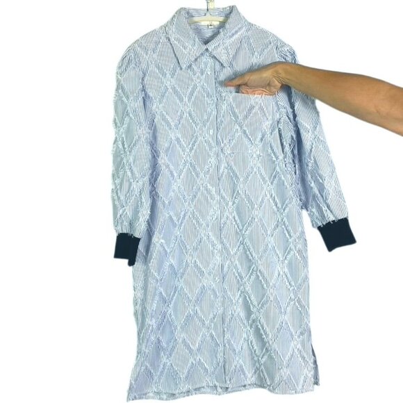 NWOT Joh Jadea Stripe Dress, XS, Blue & White - Picture 6 of 16